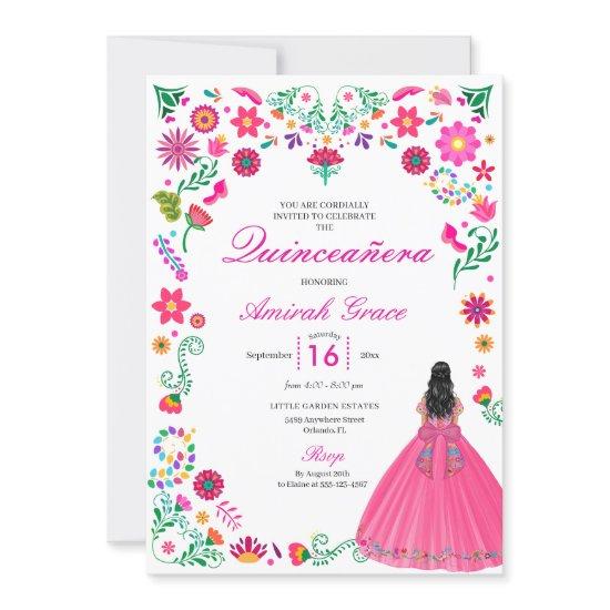 Otomi Mexican Embroidery Quinceañera