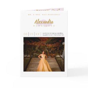 Pale Purple and Gold Photo Quinceanera