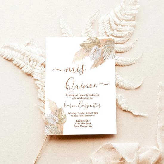 Pampas Grass Boho Quinceanera