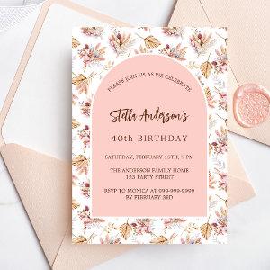 Pampas grass flowers rose gold luxury birthday