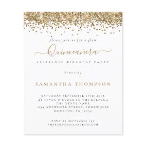 PAPER | Trendy Gold Glitter Quinceañera