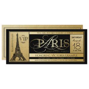 Paris Birthday Party  Ticket