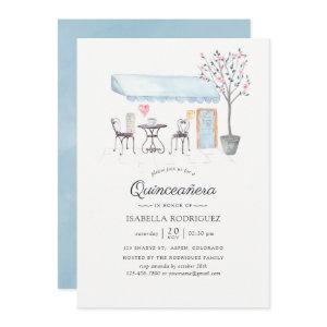 Paris Cafe Watercolor Quinceañera