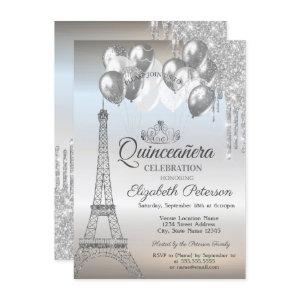 Paris Eiffel Tower,Drips Balloons Quinceañera