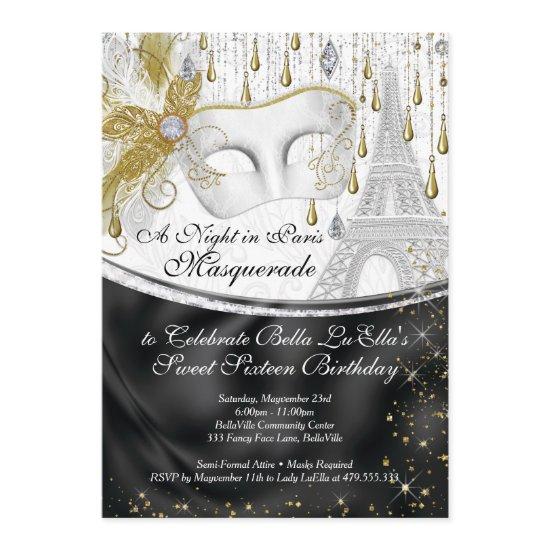 Paris Masquerade Birthday Event Party