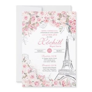 Paris Rose Garden Blossom Pink Quinceanera