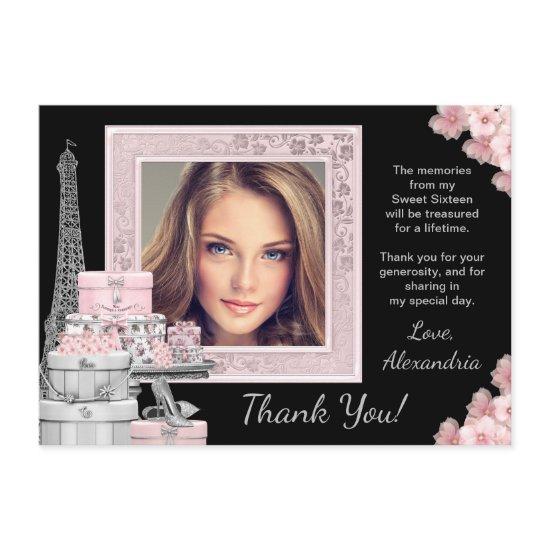 Paris Sweet 16 Thank You Cards
