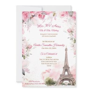 Paris Theme Pink Quinceañera  Floral
