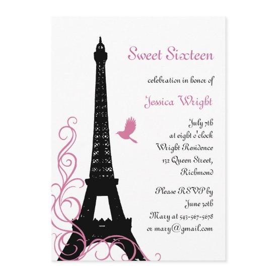 Parisian Birthday  (black and white)