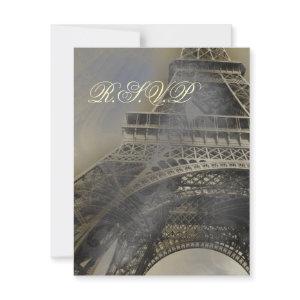 Parisian wedding  rsvp cards