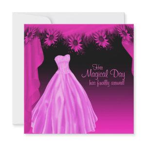 Party Gown Fuchsia Hot Pink Quinceanera
