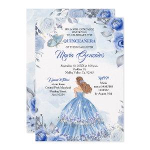 Pastel Blue Butterfly Quinceanera Mexican Birthday