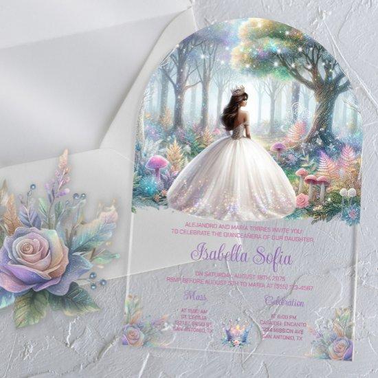 Pastel Enchanted Forest Quinceañera Acrylic
