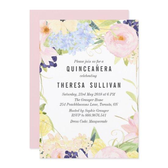 Pastel Spring Flowers Quinceañera