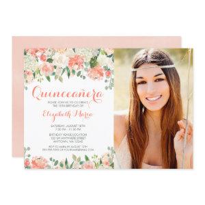 Pastel Watercolor Flowers Quinceañera Photo