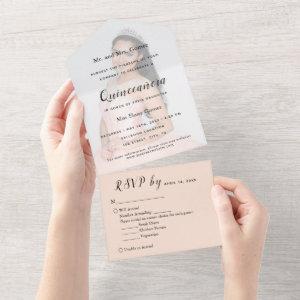 Peach Photo Backdrop RSVP Event