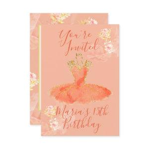 Peach Rose Gold Ballerina Dress Floral Perfume