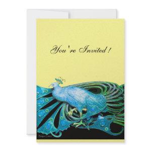 PEACOCK  black ,blue.gold metallic paper