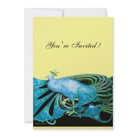 PEACOCK  black ,blue.gold metallic paper
