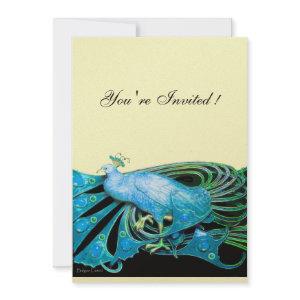 PEACOCK  black ,blue.gold metallic paper