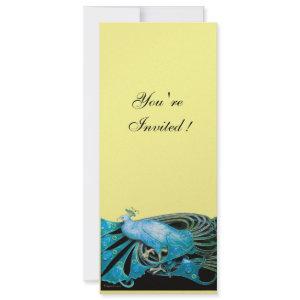 PEACOCK  black ,blue ,gold metallic paper