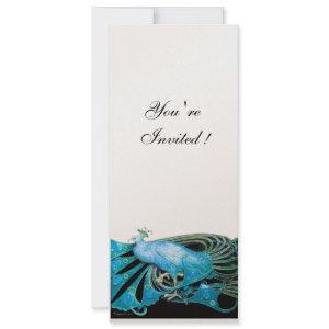 PEACOCK  black ,blue ,white, champagne metallic