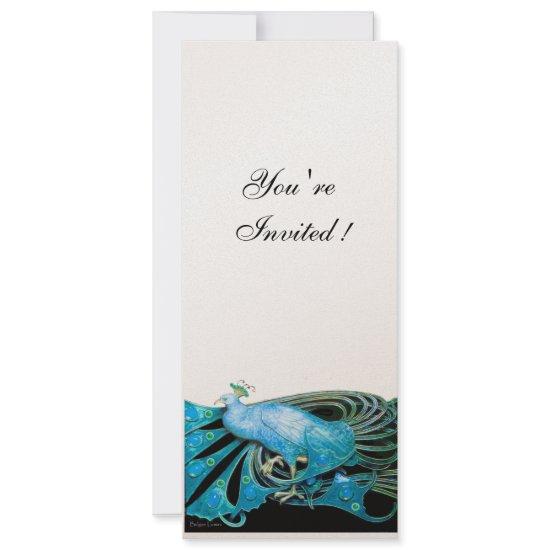 PEACOCK  black ,blue ,white, champagne metallic