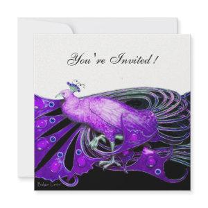 PEACOCK  black ,purple ,ice metallic paper