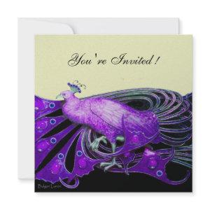 PEACOCK  black ,purple ,platinum metallic paper