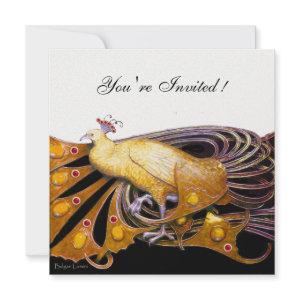 PEACOCK  black ,yellow white ice metallic paper