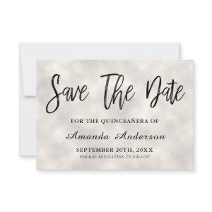 Pearl Brush Script  Quinceanera Save The Date
