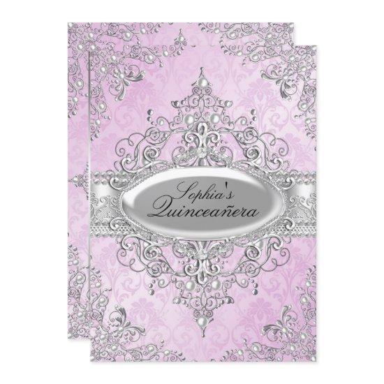 Pearl Vintage Glamour Pink Quinceanera