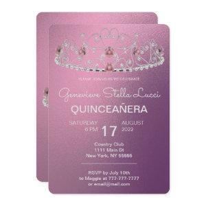 Pearled Tiara Quinceañera Party