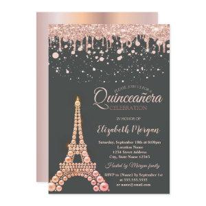Pearls Eiffel Tower,Drips Dots Quinceañera