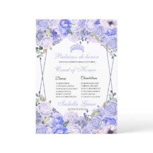 Periwinkle Blue Floral Quinceanera Court of Honor