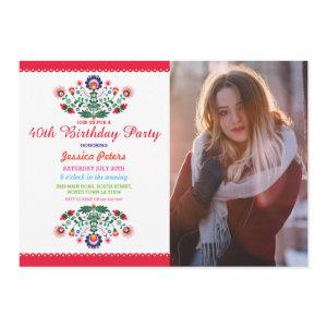 Photo Birthday Party Floral Fiesta Mexican Viva