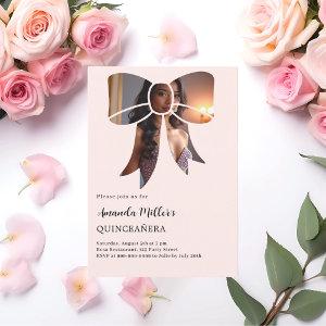 Photo bow cream elegant Quinceanera