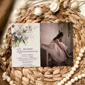 Photo Elegant Boho Wildflower Quinceanera