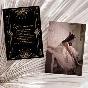 Photo Luxury Gold Art Deco Great Quinceanera