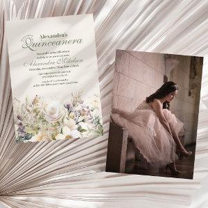Photo Modern Wildflower Quinceanera