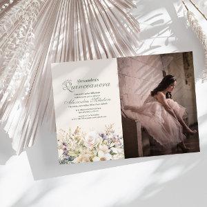 Photo Modern Wildflower Quinceanera