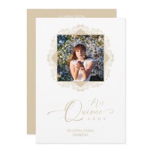 Photo Quinceañera Español Effect Golden Lace