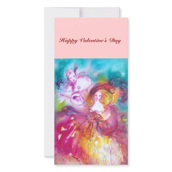PIERROT AND ARLECCHINA Venetian Carnival, Holiday Card