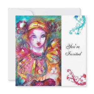 PIERROT WITH CAT / Mardi Gras Masquerade Party