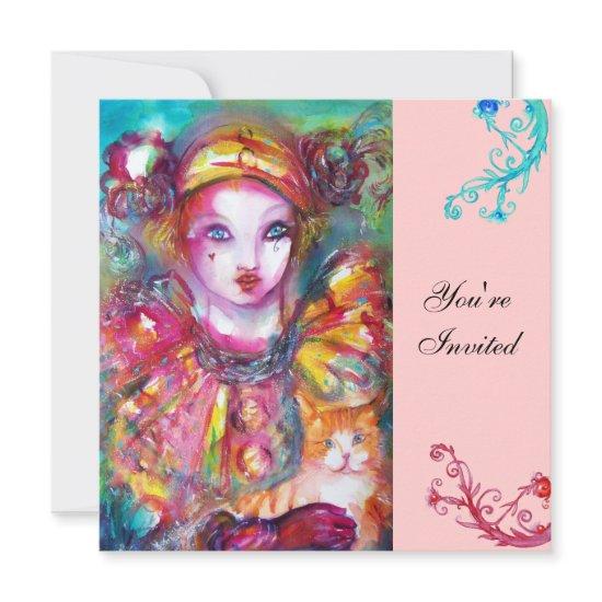 PIERROT WITH CAT / Mardi Gras Masquerade Party