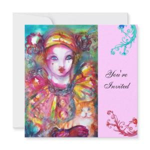PIERROT WITH CAT / Mardi Gras Masquerade Party