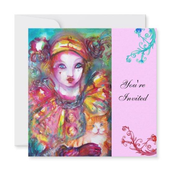 PIERROT WITH CAT / Mardi Gras Masquerade Party
