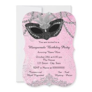 Pink and Black Masquerade Party