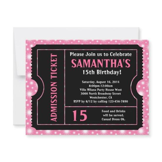 Pink and Black Ticket , Any Age