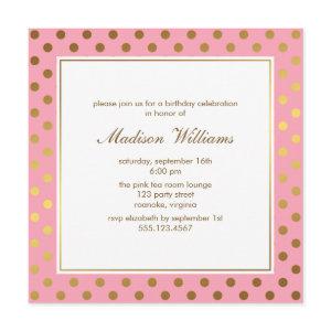 Pink and Gold Polka Dots Birthday